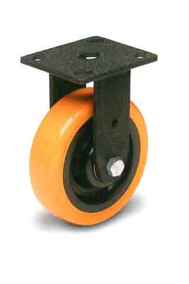 Casters Tuff Grade B07-04-200-262 Caster 8 Inch Rigid Orange Polyurethane 900 Lb Cap