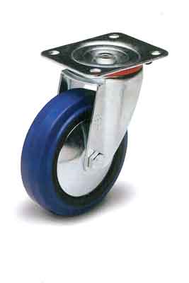 Casters Tuff Grade V30160PS-IR/BR Caster 6 Inch Swivel Blue Rubber 700Lb Cap