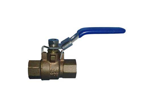 Valves Tuff Grade TG-BBVT-1/2-L/O 1/2 Inch Brass Ball Shut-Off Valve Full Port Threaded With Locking Handle