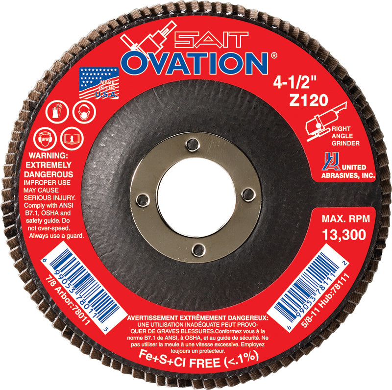 Sait 78139 4X3X1 Ch 2 S Medium Nwn Dynabrite Wheel With Hole Dynabrade 78139
