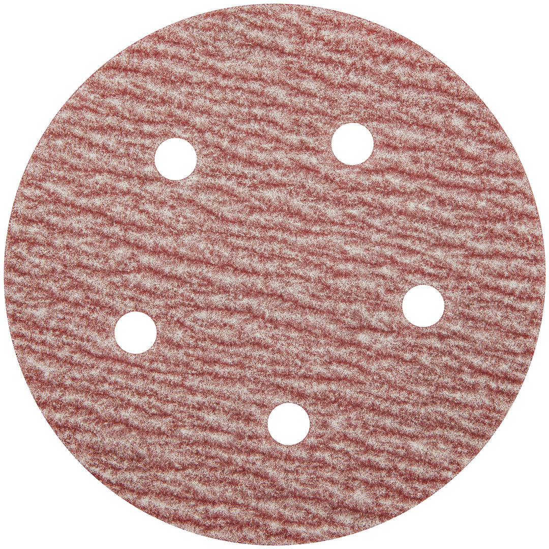 Velcro Discs Carborundum 20311 5 Inch X Vacuum - 5 Holes Premier Red Premier Red Aluminum Oxide 180 Grit Velcro Paper Disc