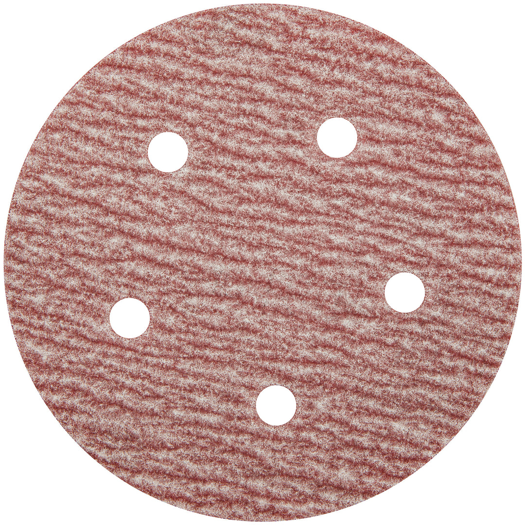 Velcro Discs Carborundum 20313 5 Inch X Vacuum - 5 Holes Premier Red Premier Red Aluminum Oxide 120 Grit Velcro Paper Disc