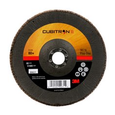 Flexible 3M AB55631 7 Inch x 7/8 Inch Type 29 80+ Grit Cubitron II 967A Ceramic Alumina Flap Disc