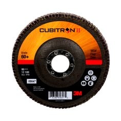 Type 27 3M AB89847-2 Flap Discs 969F 60+ Grit Type 27 5 in x 7/8 in