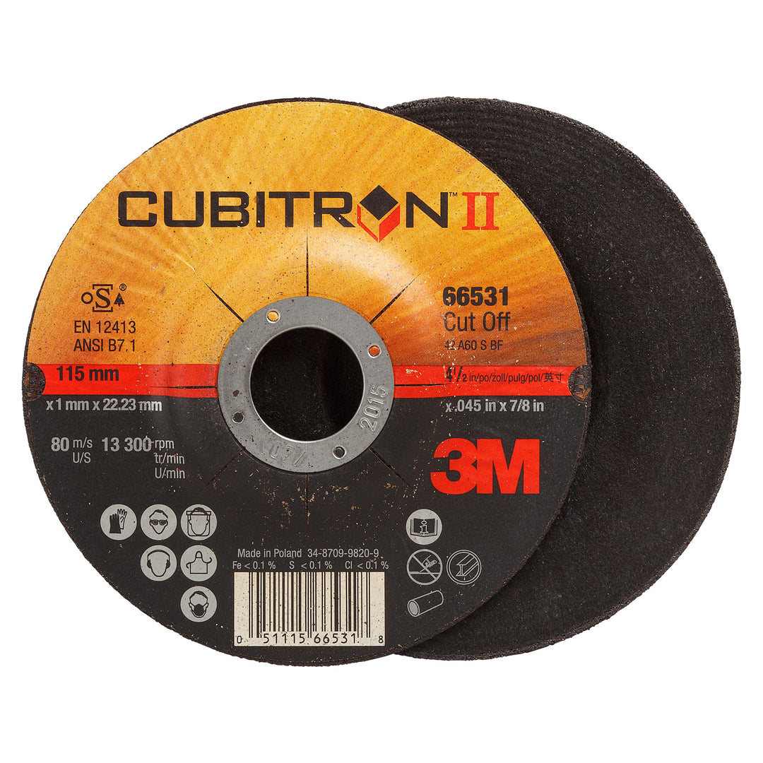 Type 27 3M AB66531 Cut-Off Wheel Quick Change T27 4.5 in x .04 in x 7/8 in