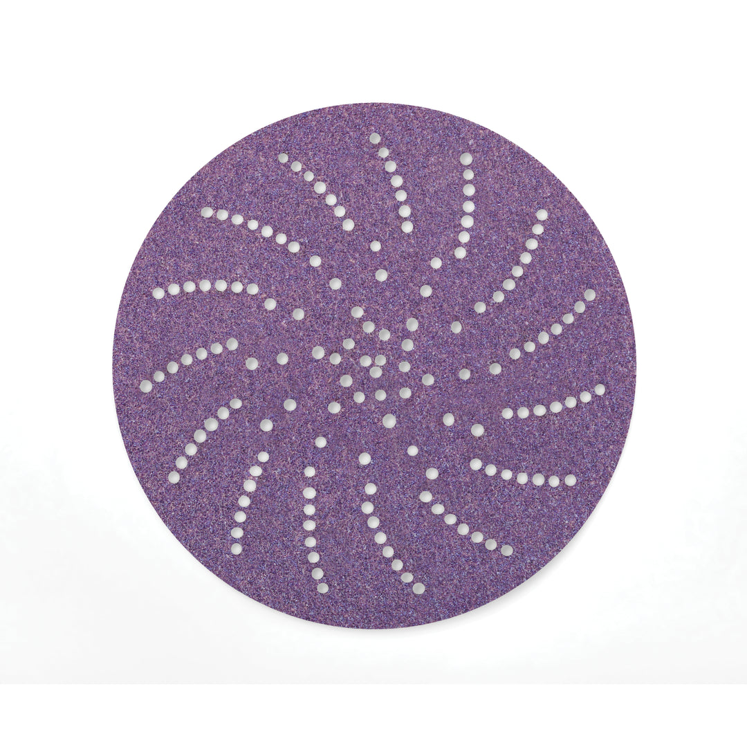 Velcro Discs 3M AB64262 6 Inch x Vacuum - Multihole 732U Ceramic Alumina 150+ Grit Paper Velcro Disc