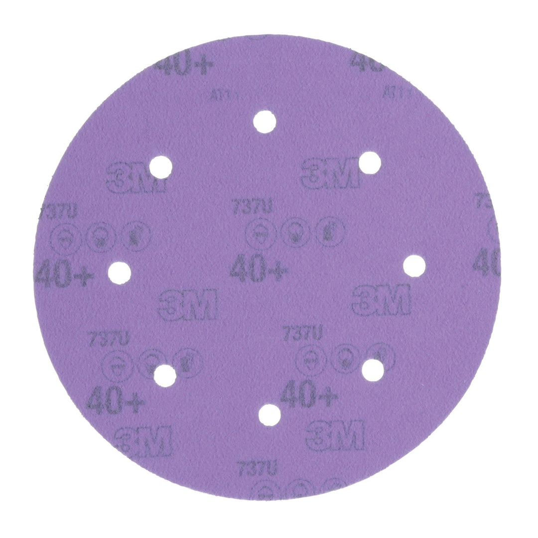 3M 31375 3M Cubitron II Hookit Clean Sanding Abrasive Disc, 737U, 31375, 40+, 8 in (20.32 cm) 3M 31375