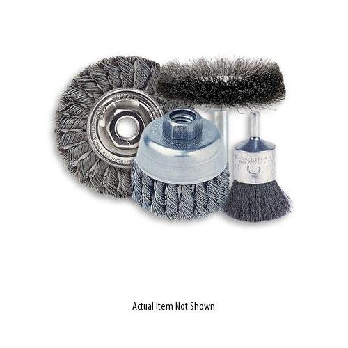 Concave Wire Wheel Brushes Dynabrade 78874 Steel Concave Brush (3 Inch x .014 x 15/16 Inch)