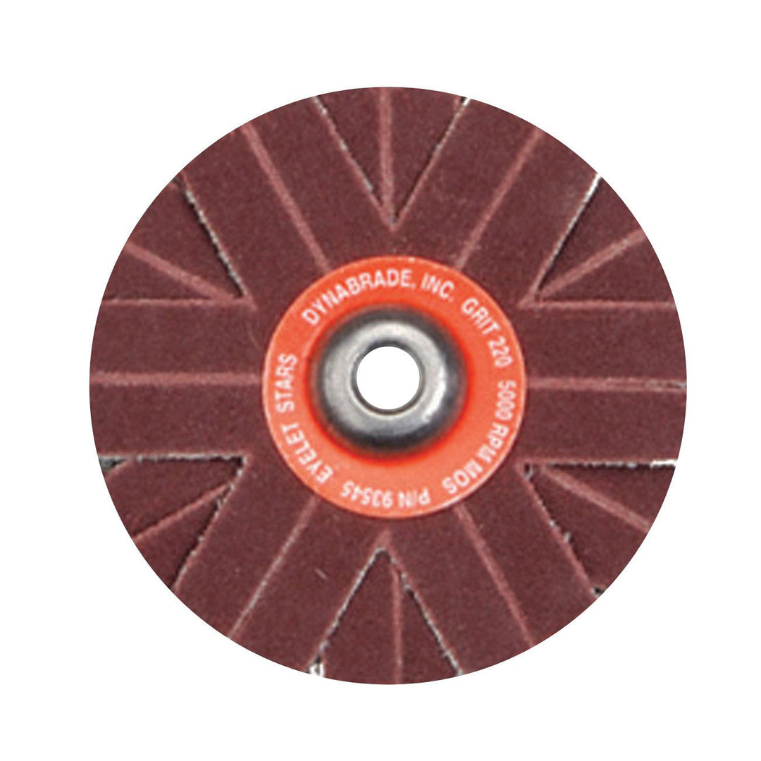 Eyelet mount Dynabrade 93589 1 Inch X 3mm - 48 Eyelet Mount 180 Grit Aluminum Oxide Sanding Star