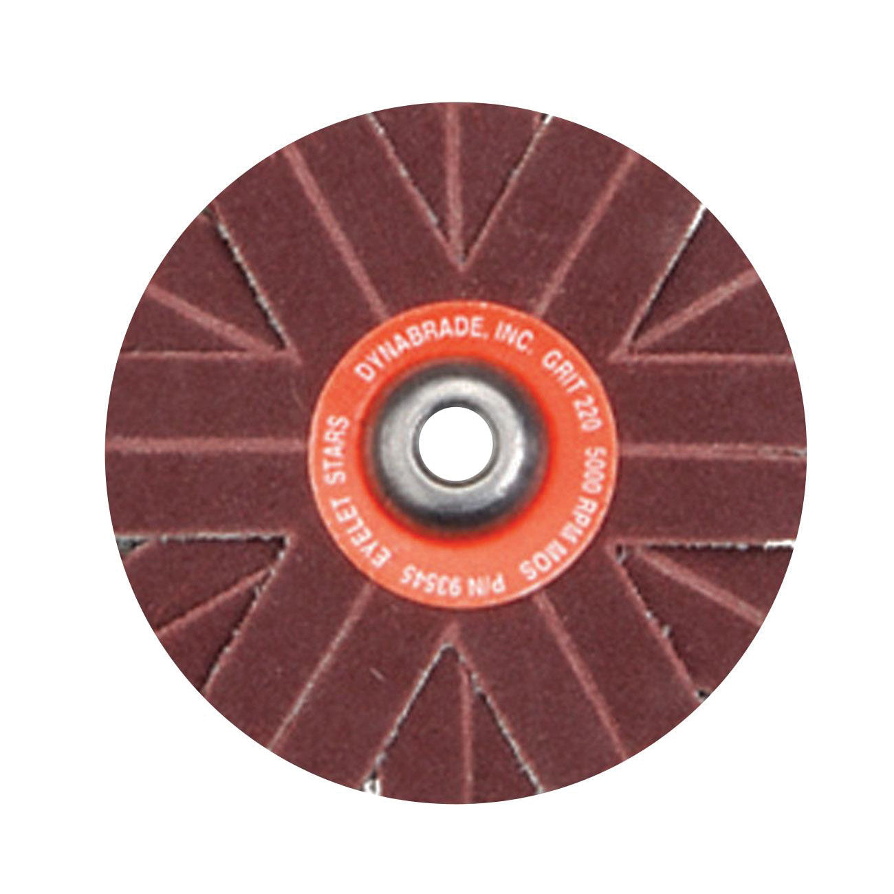 Eyelet mount Dynabrade 93590 1 Inch X 3mm - 48 Eyelet Mount 220 Grit Aluminum Oxide Sanding Star