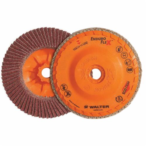 Depressed Centre Walter 15R454 4-1/2 Inch x 7/8 Inch Type 27 40 Grit Enduro-Flex Flap Disc