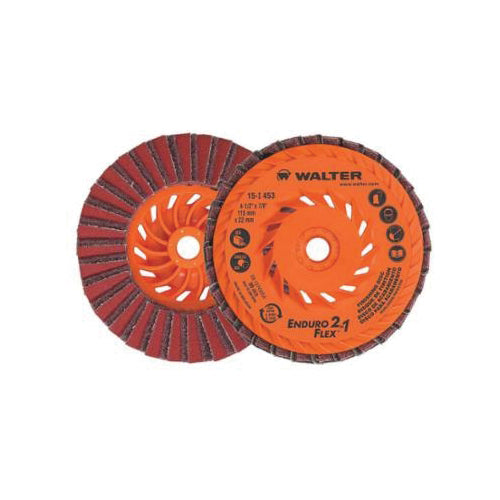 2-in-1 Flap Discs Walter 15I453 4-1/2 Inch x 5/8 Inch - 11 2-In-1 Duo Grit Enduro-Flex Flap Disc