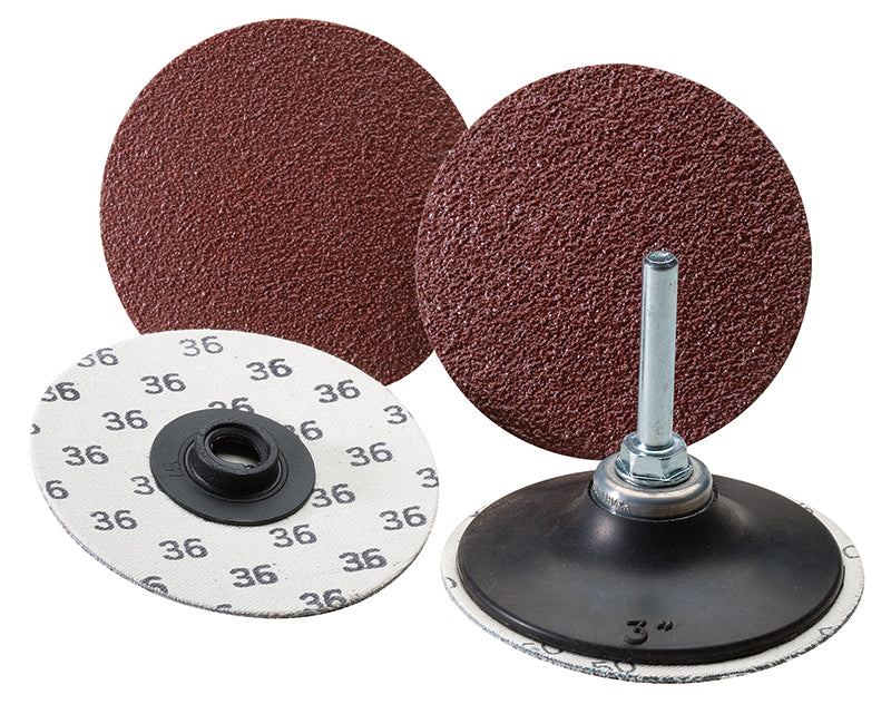 Type S Discs Sait 52332 3 Inch HD Quickchange Laminated Cloth Disc 50 Grit 2A Aluminum Oxide