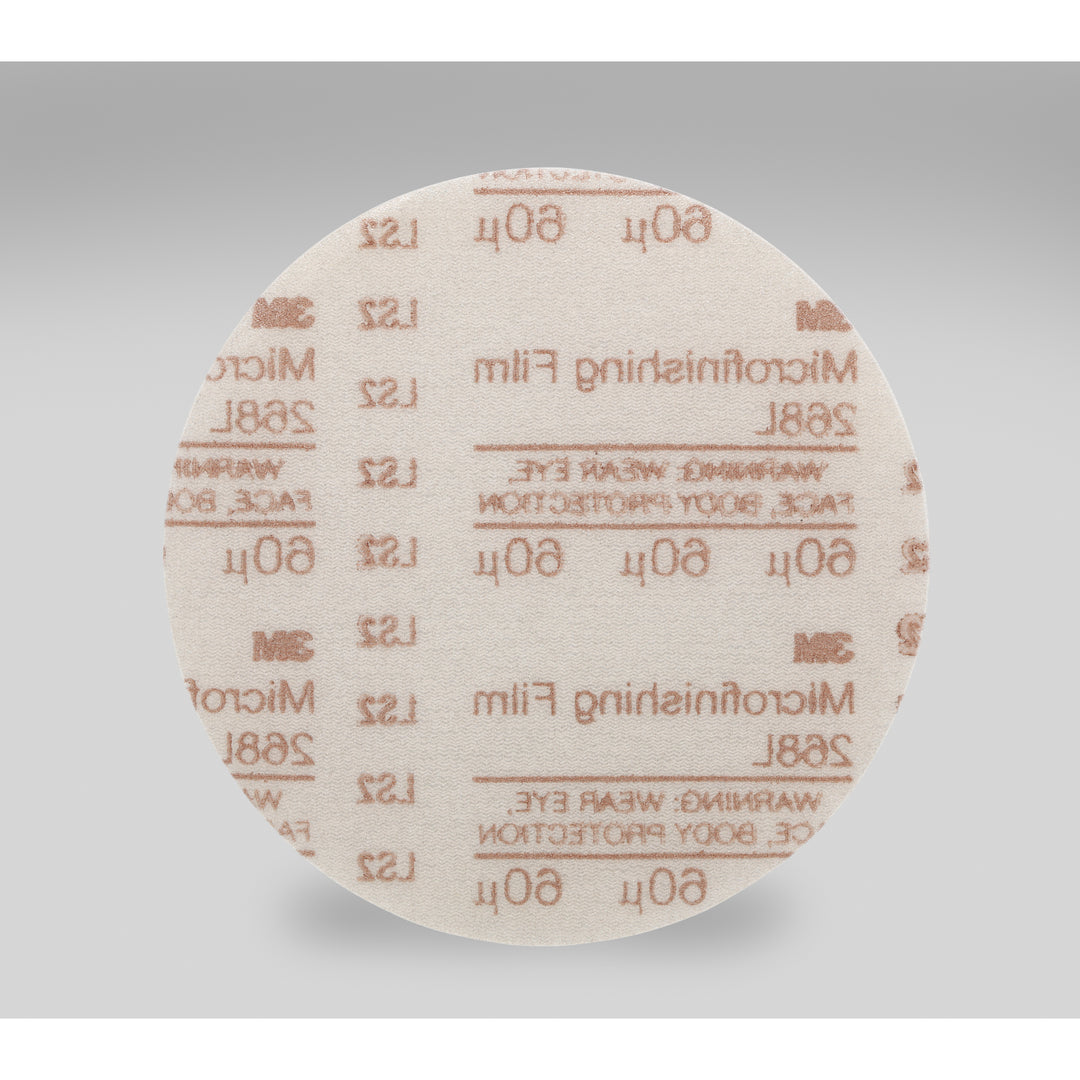 Velcro Discs 3M AB81923 5 Inch x Non-Vacuum 268L Aluminum Oxide 60 Grit Film Velcro Disc