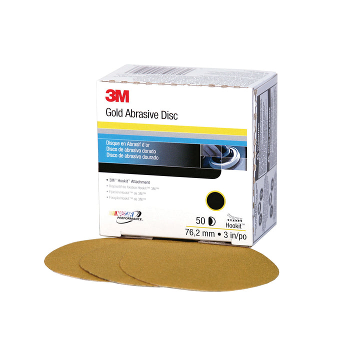 Velcro Discs 3M 919 3 Inch x Non-Vacuum 236U Aluminum Oxide 120 Grit Velcro Paper Disc