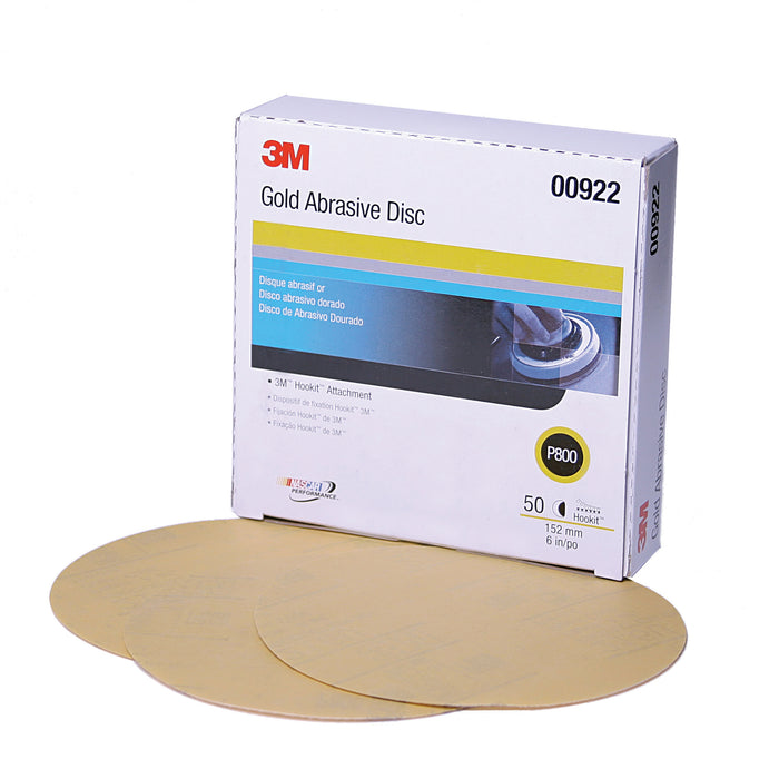 Velcro Discs 3M 922 6 Inch x Non-Vacuum 216U Aluminum Oxide 800 Grit Paper Velcro Disc