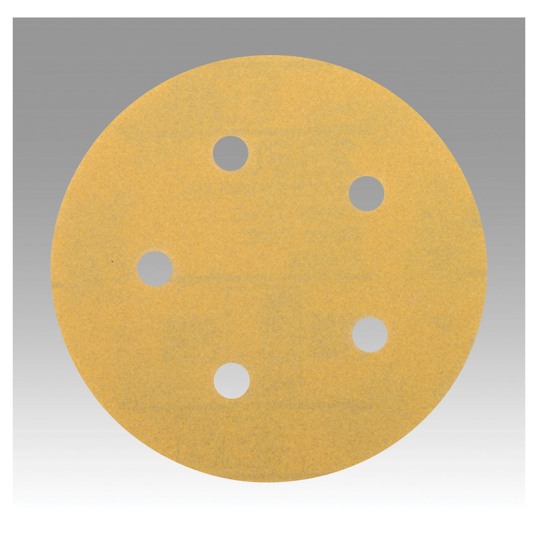 Velcro Discs 3M AB01067 5 Inch x Vacuum - 5 Holes 255L Aluminum Oxide 80 Grit Film Velcro Disc