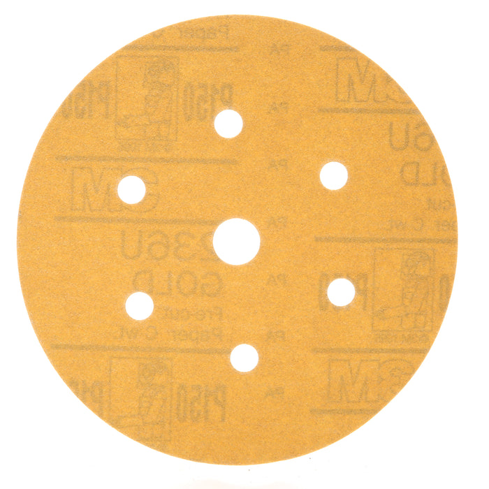 3M PN01083 3M Hookit Dust Free Gold Disc, 236U, 01083, P80, C-weight, 6 in x 5/8 in, (15.24 cm x 1.5 cm) 3M PN01083