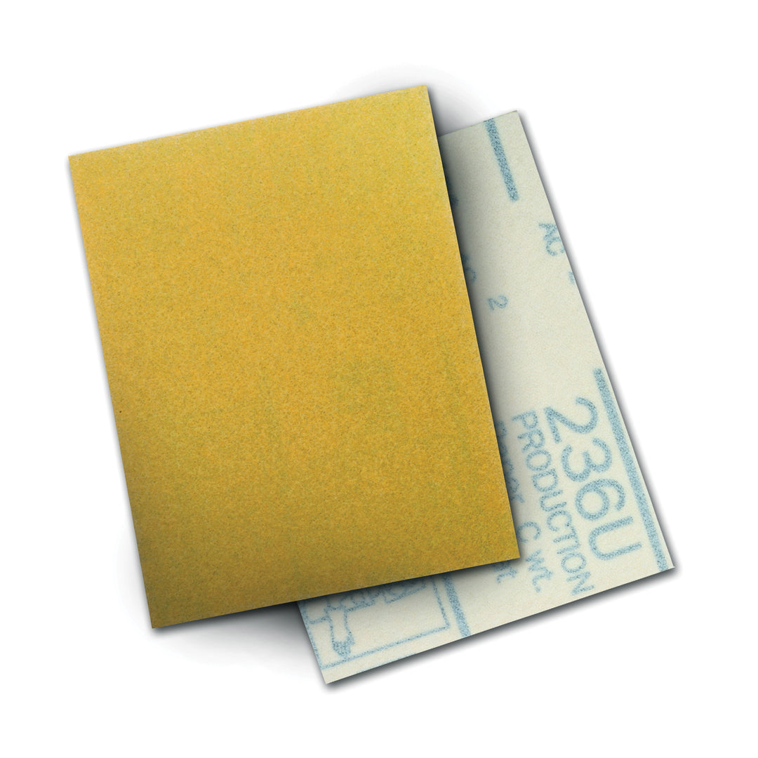 Velcro Discs 3M AB28173 Hookit Paper Sheet 236 3 in x 4 in P150 C-Weight 50 Sheets Per Carton 10 Carto