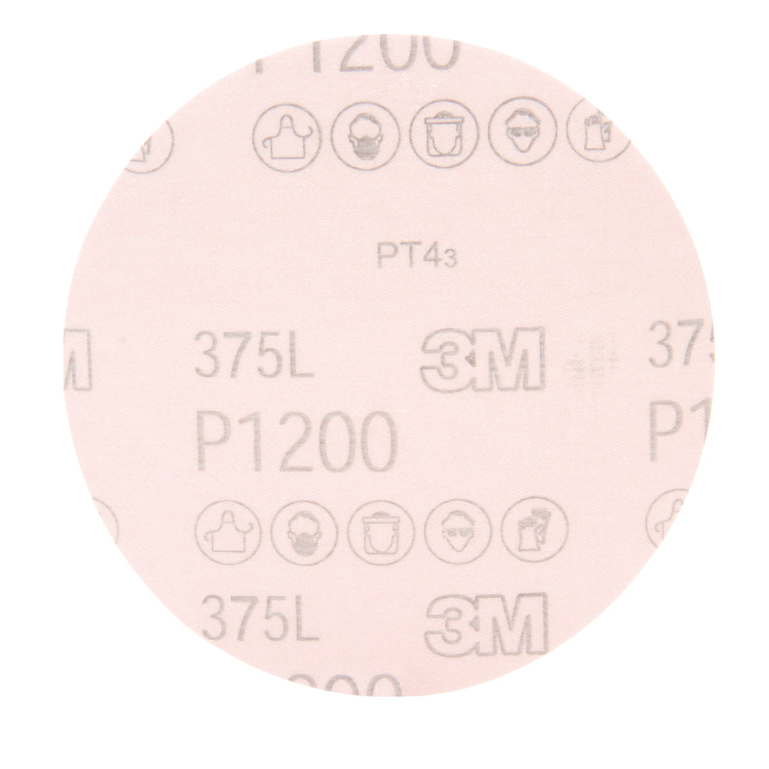 Velcro Discs 3M AB55708 5 X Non-Vacuum 375L Aluminum Oxide 1200 Grit Velcro Film Disc