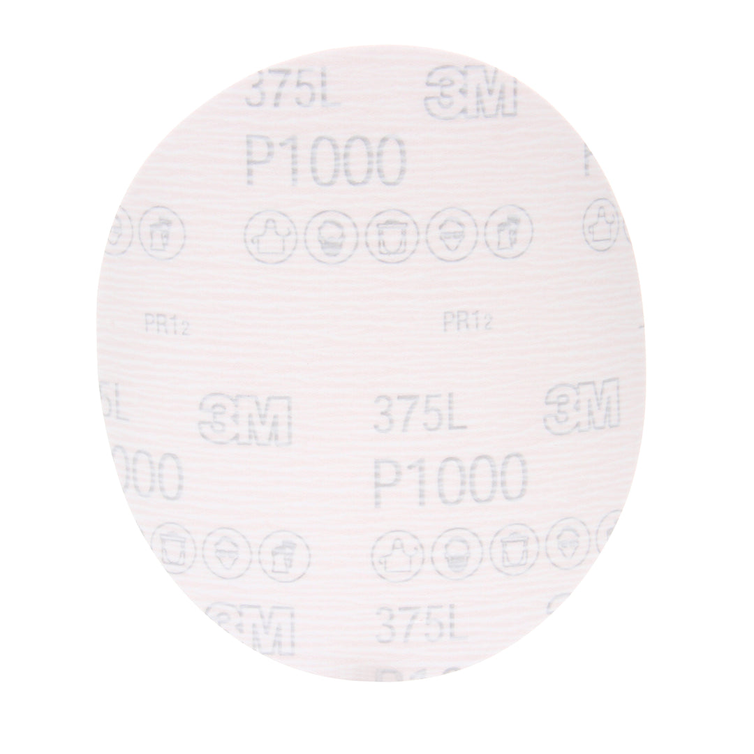 Velcro Discs 3M AB55712 6 Inch x Non-Vacuum 375L Aluminum Oxide 1000 Grit Velcro Film Disc