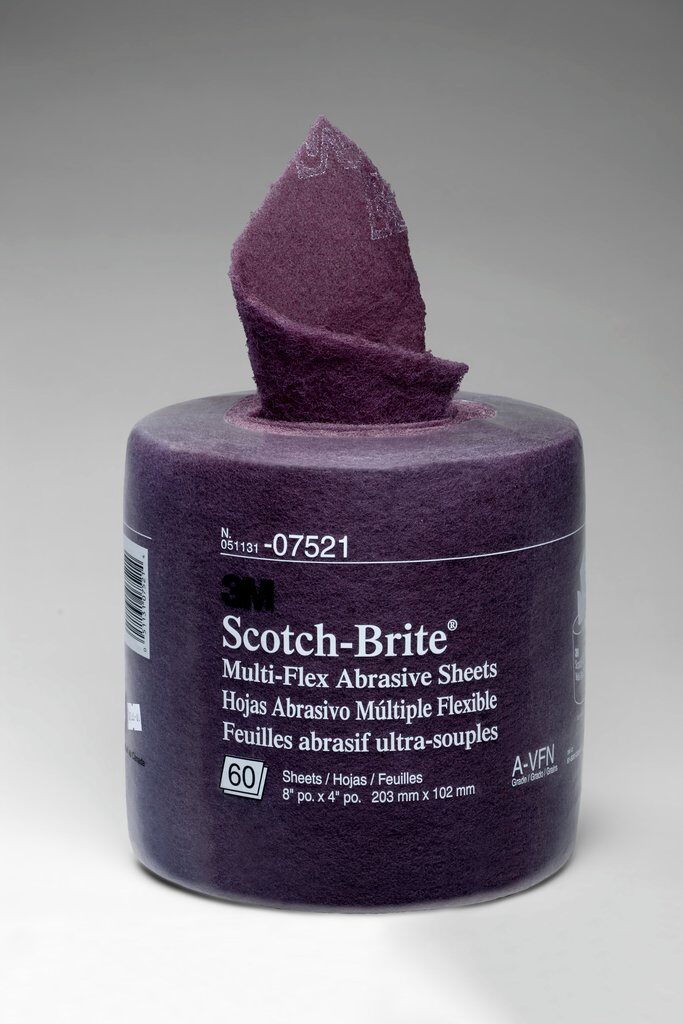 Non-woven Rolls 3M SB07521 Non-Woven Rolls Scotch-Brite Mx-Sr Multi-Flex A Very Fine 8 Inchx20'