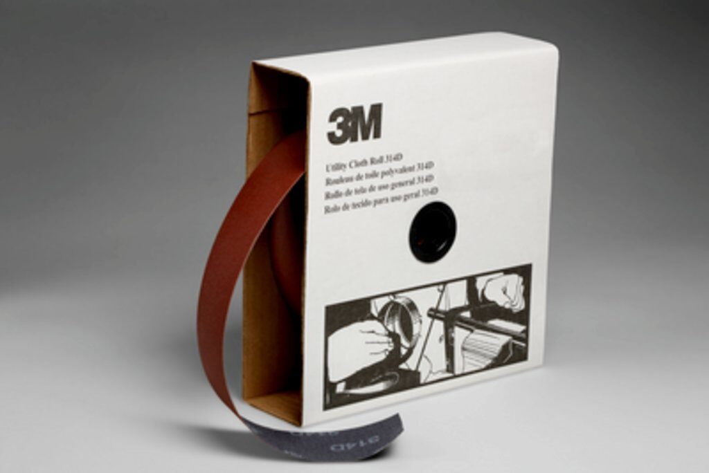 Utility Rolls 3M AB19818 2 Inch x 50Yd 220 Grit 314D Aluminum Oxide Utility Cloth Roll