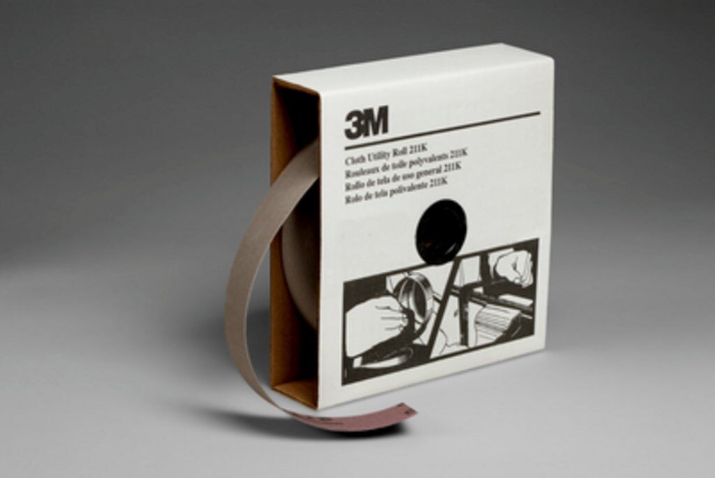 Utility Rolls 3M AB05030 1-1/2 Inch x 50Yd 80 Grit 211K Aluminum Oxide Utility Cloth Roll J-Weight