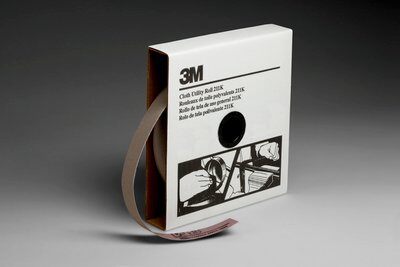 Utility Rolls 3M AB05005 1 Inch x 50Yd 220 Grit 211K Aluminum Oxide Utility Cloth Roll J-Weight