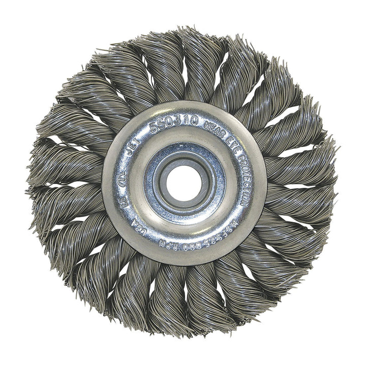 Full Cable Twist Knot Wheels Jet 3K114 3-1/4 X (3/8-1/2) Knot Twisted Wire Wheel Unthreaded