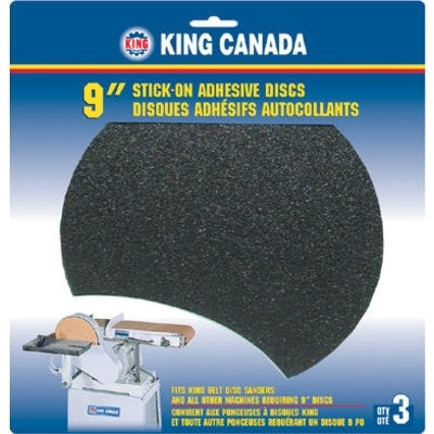 PSA Discs King Canada SD-9-K-100 Self Adhesive (PSA) Discs 9 Inch in 100 Grit