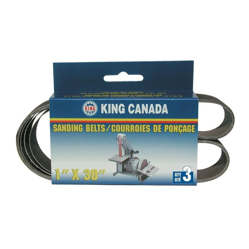 File Belts King Canada SB-130-K-60 Belt, Abrasive, 1 x 30 - 60 Grit Pkg 3 King Canada SB-130-K-60