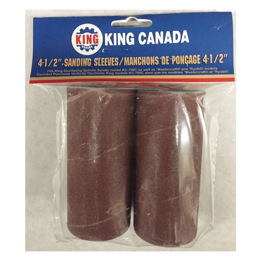 King Canada SL-420-K-120 Sleeve, Abrasive, 4-1/2 x 2- 120 Grit Pkg 2 King Canada SL-420-K-120