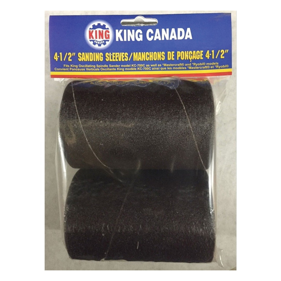 King Canada SL-430-K-120 Sleeve, Abrasive, 4-1/2 x 3 x 120 Grit Pkg 2 King Canada SL-430-K-120