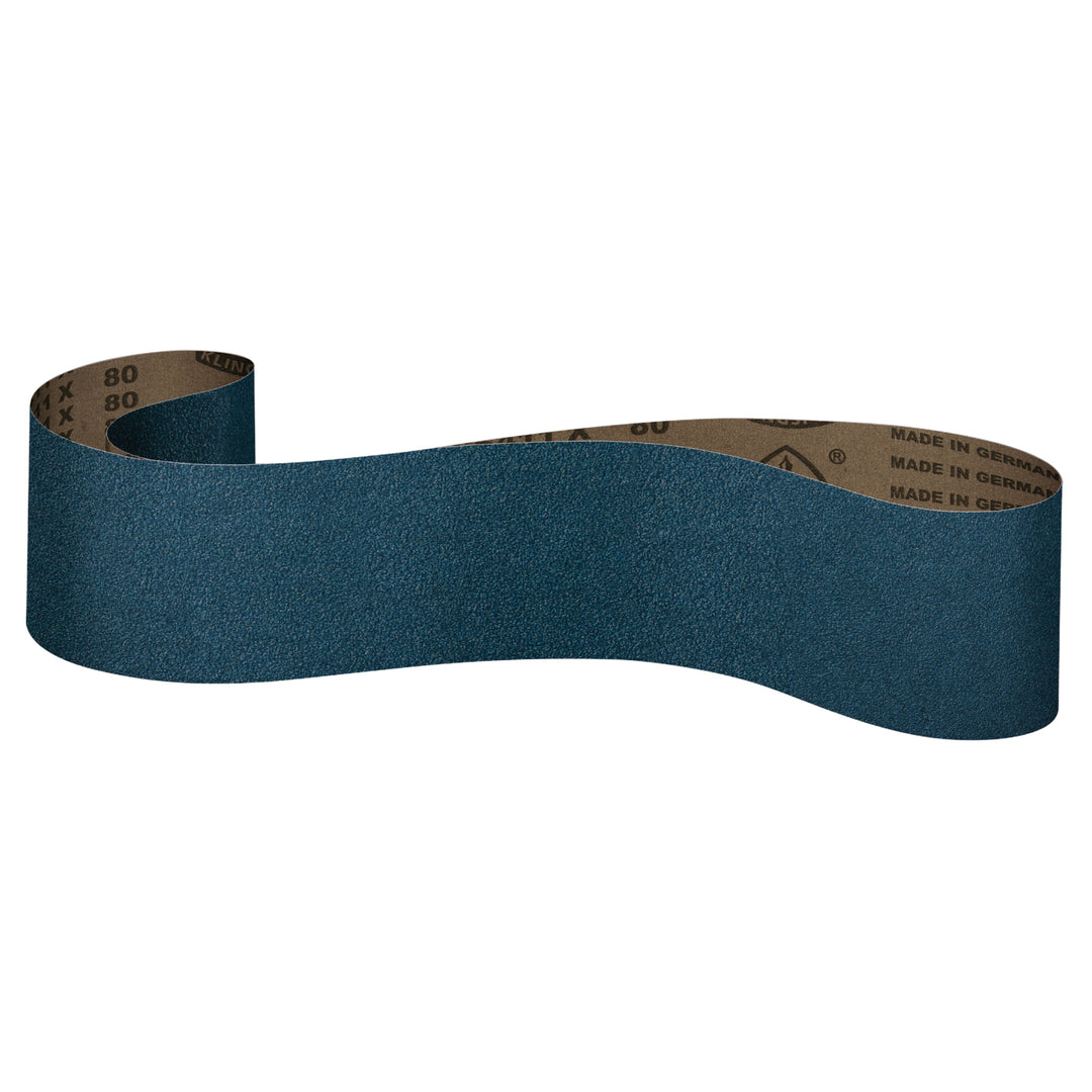 Bench Top Belts Klingspor 255426 6 Inch x 48 Inch Sanding Belt 80 Grit CS411X Zirconia Alumina X Heavy Cotton Backing Closed Coat