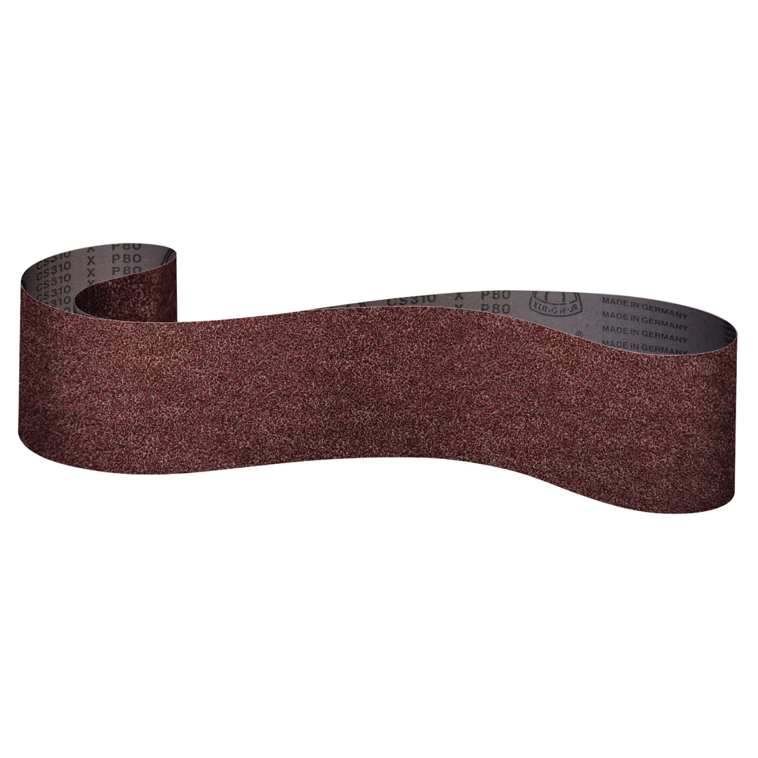 Edge Sanding Belts Klingspor 302693 6 Inch x 108 Inch Sanding Belt 80 grit CS310X Aluminum Oxide X Heavy Cotton Backing Closed Coat