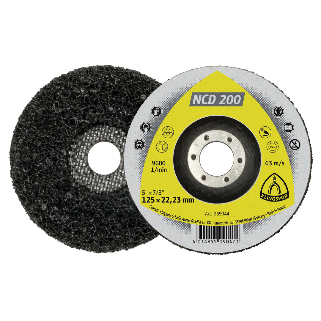 Non-woven Discs Klingspor 259044 Non-Woven Cleaning Disc NCD200 Silicon Carbide 5 Inch x 7/8 Inch