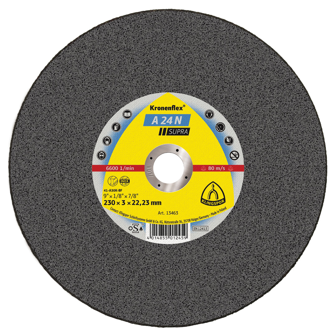 Depressed Centre Klingspor 235377 Depressed Centre Cut-Off Wheel Inox 6 Inch x 3/32 Inch x 7/8 Inch - A24N
