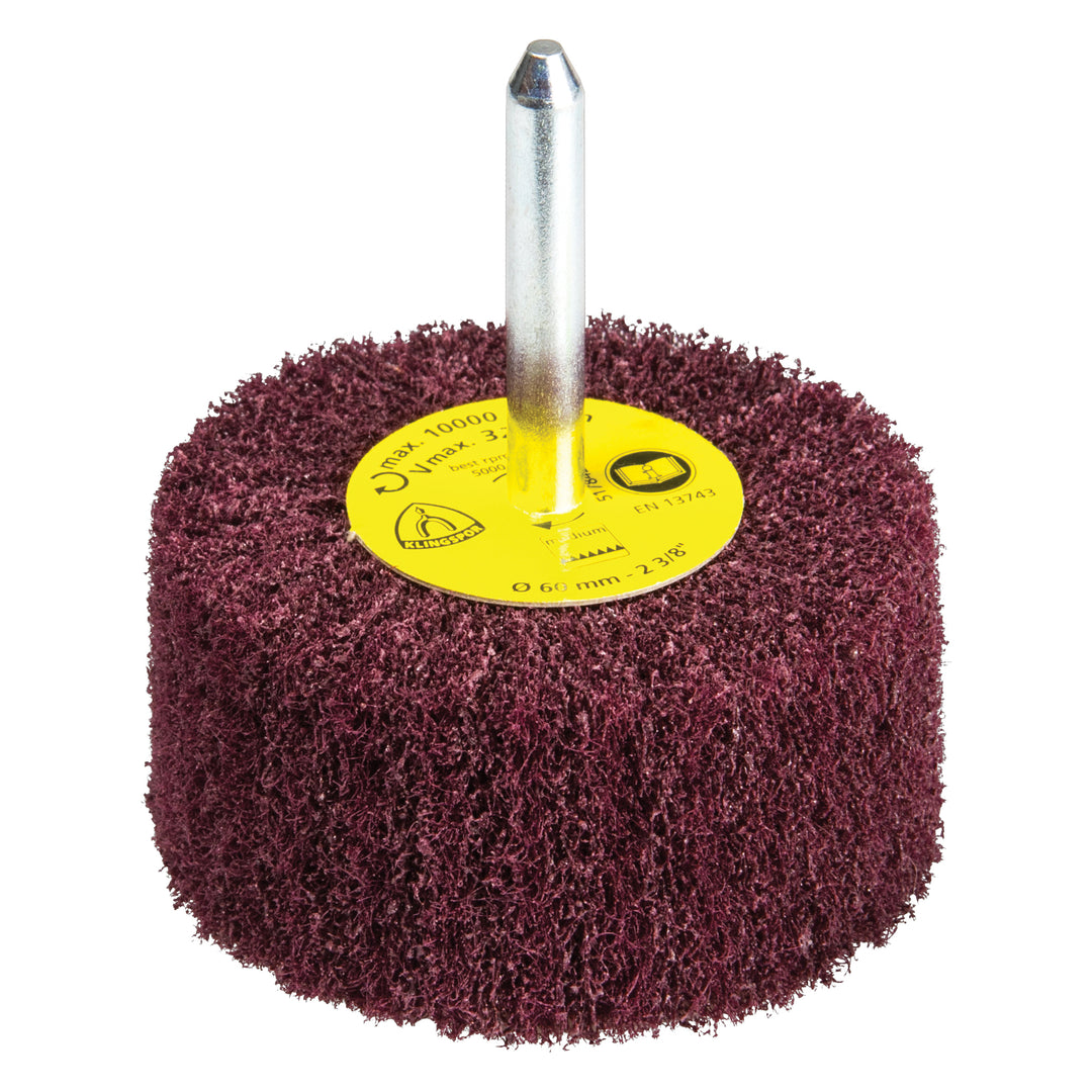 Small abrasive mop Klingspor 298428 Non-Woven Flap Wheel 3 Inch x 2 Inch x 1/4 Inch NFS600 (Fine)