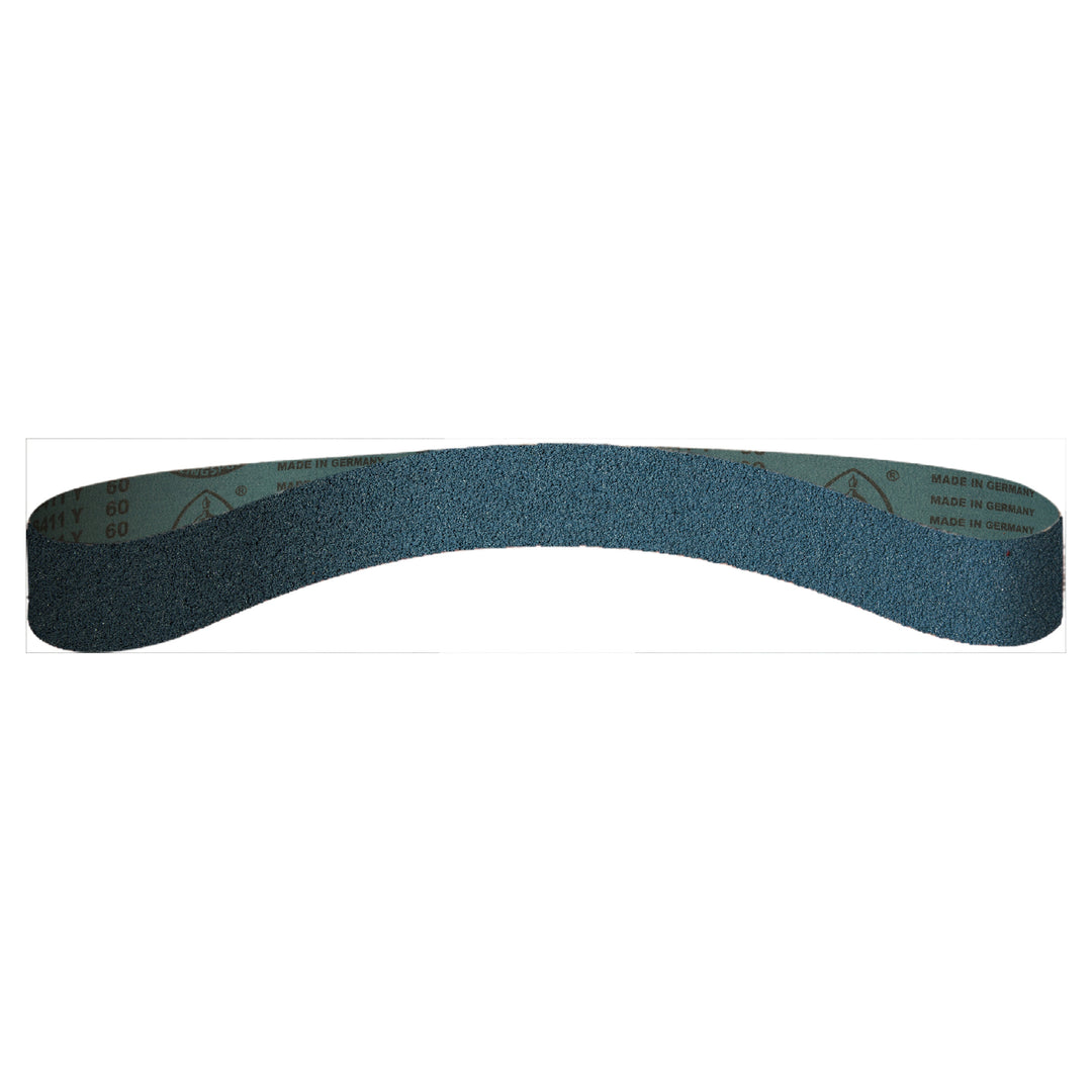 File Belts Klingspor 302780 1/2 Inch x 18 Inch Sanding Belt 60 Grit CS411Y Zirconia Alumina Y Polyester Backing Wet/Dry Closed Coat