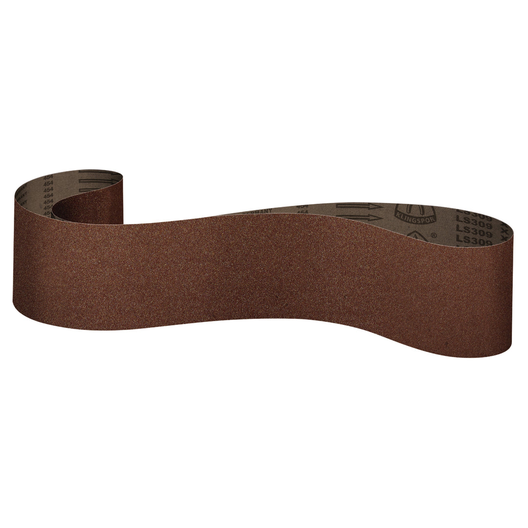 Portable Belts Klingspor 302894 Sanding Belts 4 Inch x 21 Inch LS309XH Aluminum Oxide 120 grit X-weight heavy cotton backing