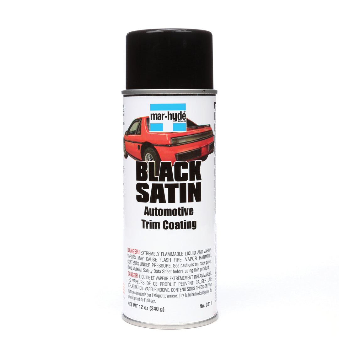 Surface Prep 3M B-03811 Mar-Hyde Black Satin Automotive Trim Coating 3811 12 Oz. (34 G) Aerosol Can