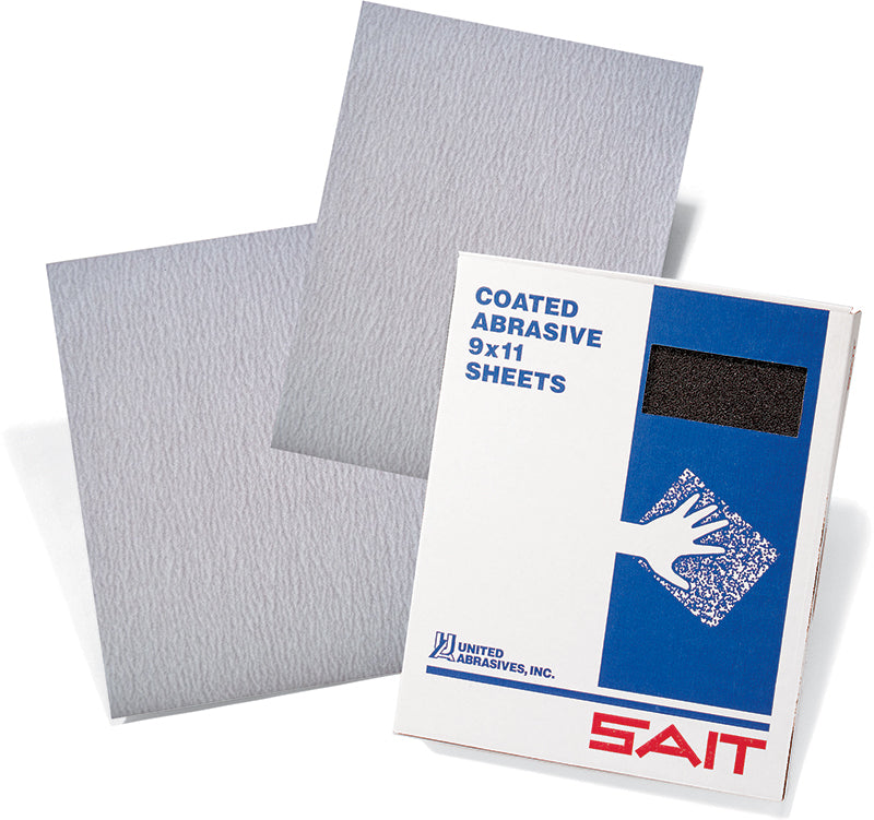 Stearated Sanding Sheets Sait 84160 9 Inch X 11 Inch 120 Grit Aluminum Oxide Ea-S Stearated Cloth Sanding Sheets
