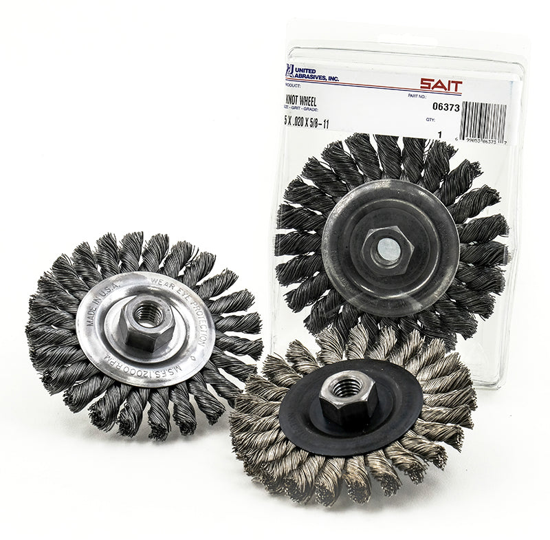 Knot Wheels Sait 03387 6 X .016 Ss 5/81/2 Knot Wheel
