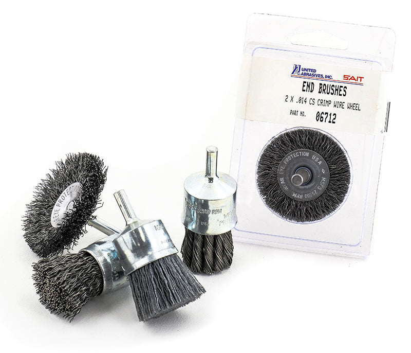 Crimped End Wire Wheel Brushes Sait 02702 Crimped End Brush (3/4 Inch x .014CS)