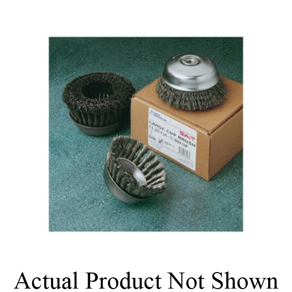 Crimped Wire Cup Wheel Brushes Sait 09552 Crimped Cup Brush (5 Inch x .020 x 5/8-11)
