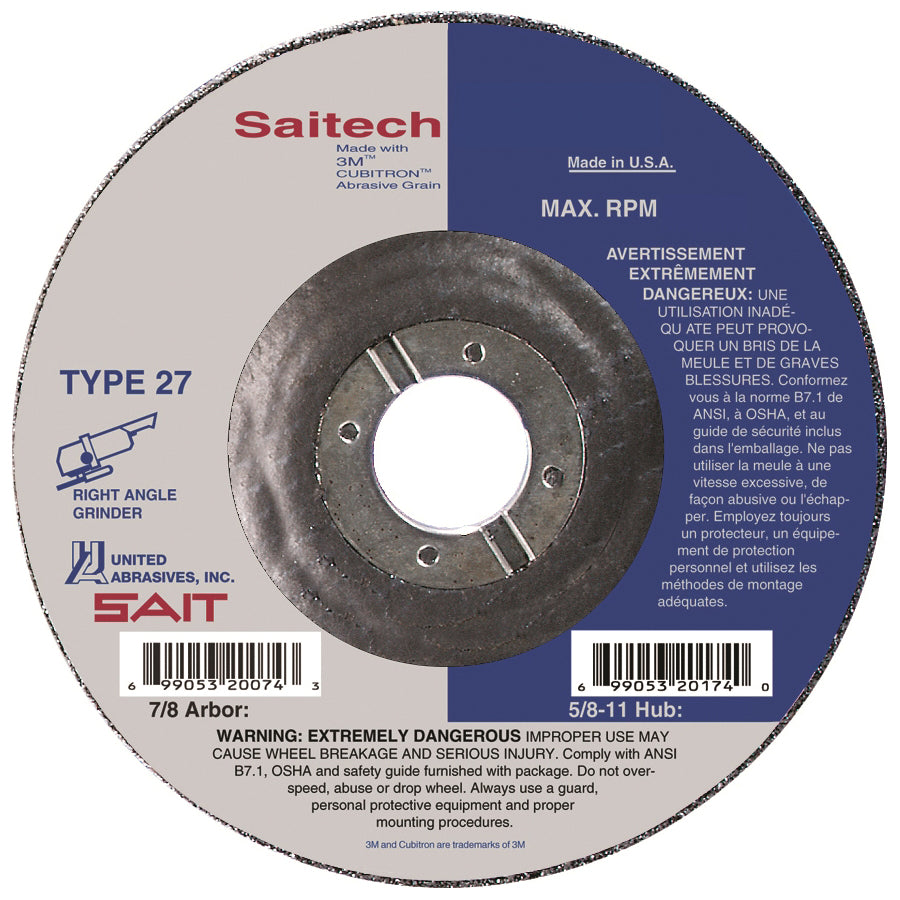 Type 27 Depressed Centre Sait 20049 Type 27 9 X 1/4 X 7/8 Attacker