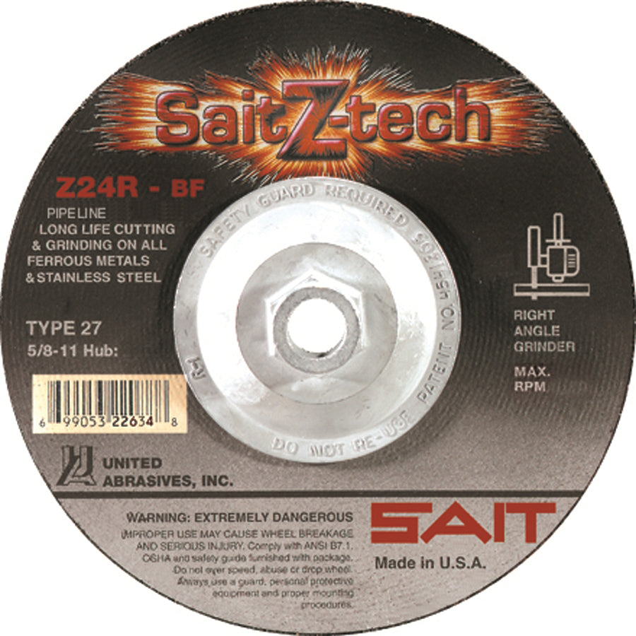 Type 27 Sait 22654 Type 27 Specialty Cutting Wheels (6 Inch x 3/32 Inch x 5/8-11 Inch)