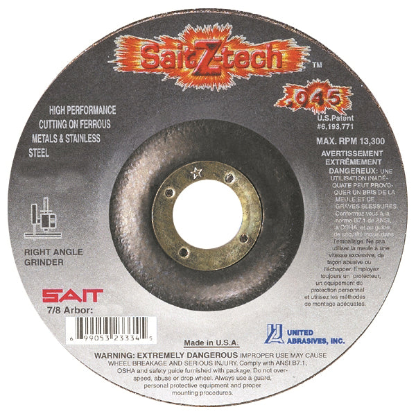 Type 27 Sait 23337 Type 27 Cut-Off Wheels 7 Inch x 0.045 Inch x 7/8 Inch