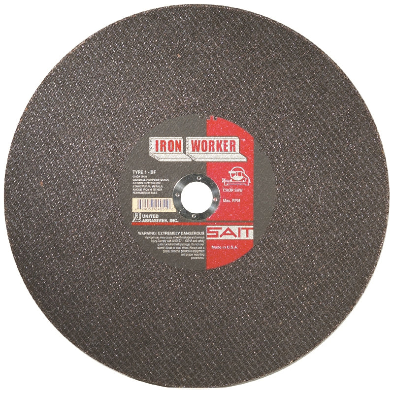 Type 01 Straight Wheels Sait 24031 Cut-Off Wheels Ironworker's 12X3/32X1